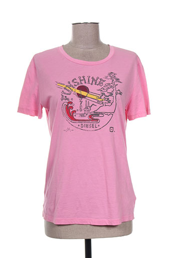 diesel t-shirts femme de couleur rose