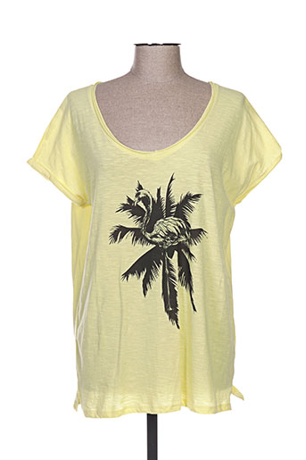 an famille t-shirts femme de couleur jaune