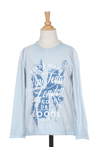 pepe jeans t-shirts garçon de couleur bleu