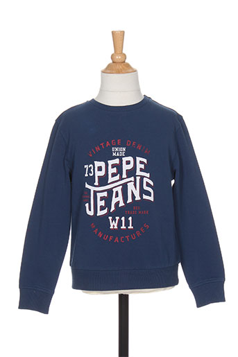 pepe jeans pulls garçon de couleur bleu