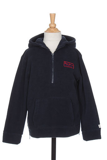 pepe jeans pulls garçon de couleur bleu