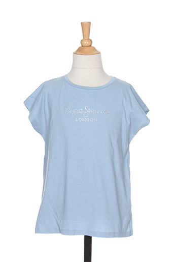 pepe jeans t-shirts fille de couleur bleu