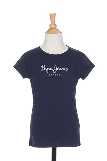 pepe jeans t-shirts fille de couleur bleu