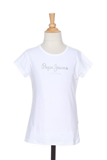 pepe jeans t-shirts fille de couleur blanc