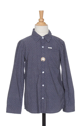 pepe jeans chemises garçon de couleur bleu