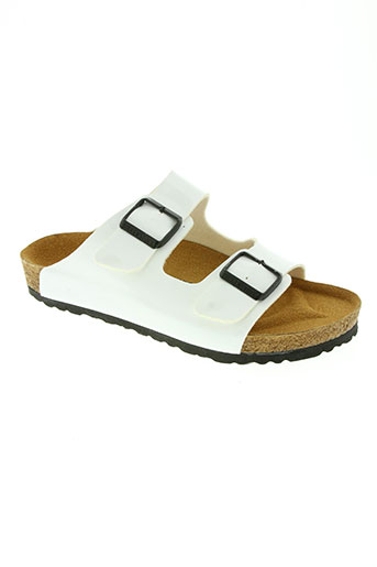 birkenstock chaussures femme de couleur blanc