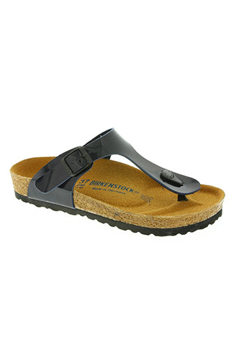 birkenstock chaussures femme de couleur bleu