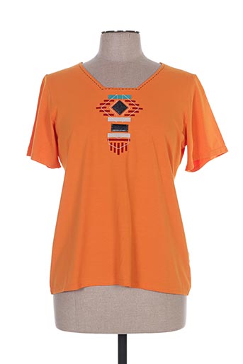 telmail t-shirts femme de couleur orange
