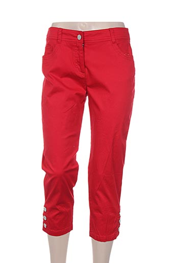 brandtex pantacourts femme de couleur rouge