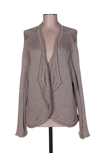 cannisse gilets femme de couleur gris