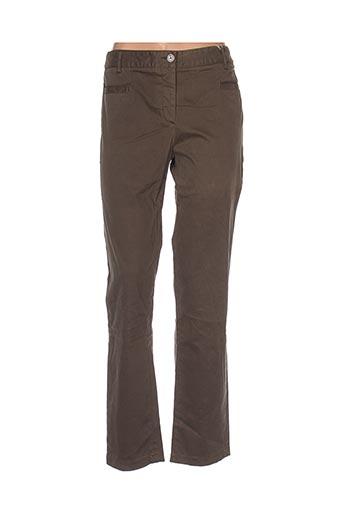 villaret pantalons femme de couleur vert