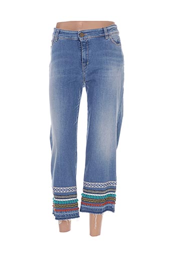 maxmara pantalons femme de couleur bleu