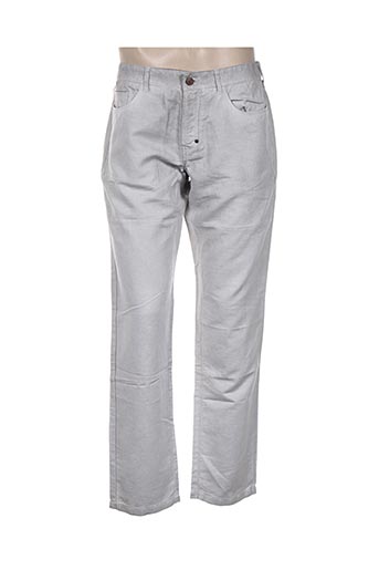 120% lino pantalons homme de couleur gris