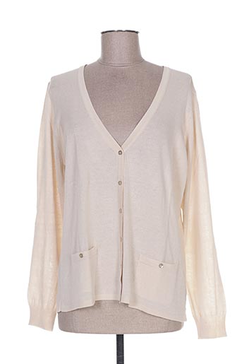 pauporté gilets femme de couleur beige
