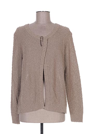pauporté gilets femme de couleur beige