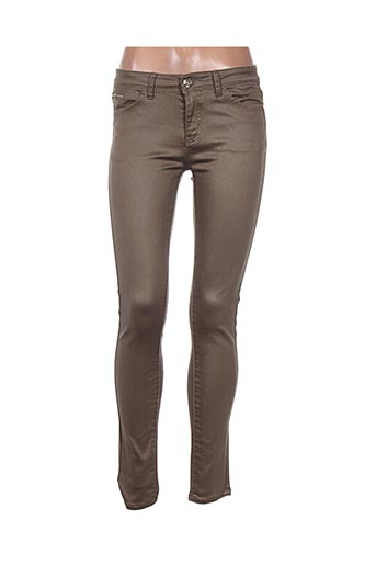 vavell jean pantalons femme de couleur marron
