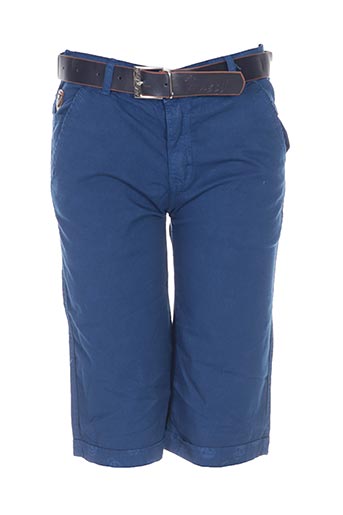 musti pantacourts garçon de couleur bleu