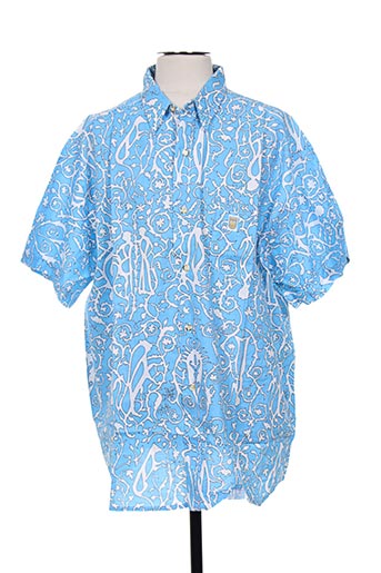 verte vallee chemises homme de couleur bleu