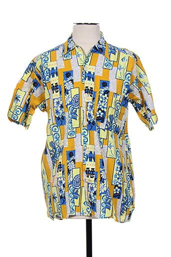 verte vallee chemises homme de couleur jaune