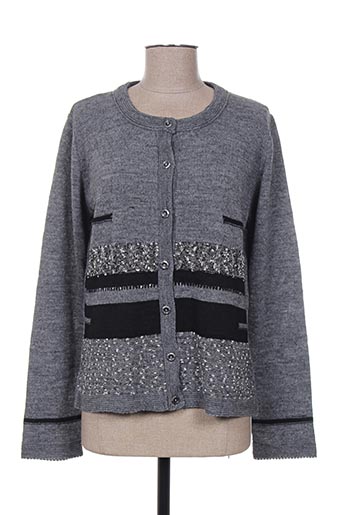 jean delfin gilets femme de couleur gris