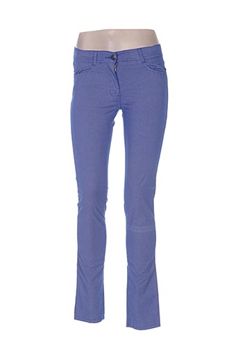 terre bleue pantalons femme de couleur bleu