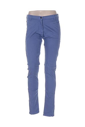 terre bleue pantalons femme de couleur bleu