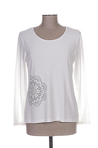 pause cafe t-shirts femme de couleur blanc