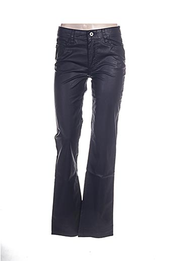 lauren vidal pantalons femme de couleur bleu