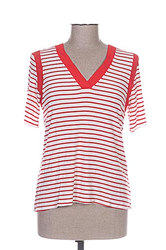 double jeu t-shirts femme de couleur rouge