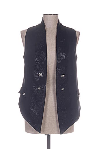 double jeu gilets femme de couleur noir