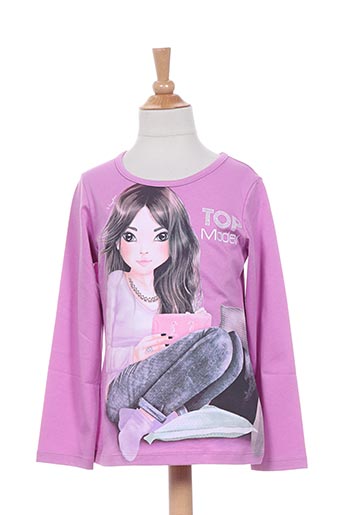 top model t-shirts fille de couleur rose