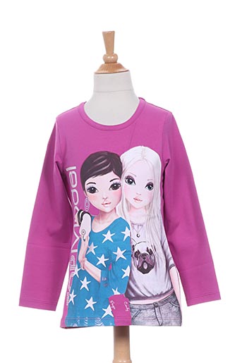 top model t-shirts fille de couleur violet