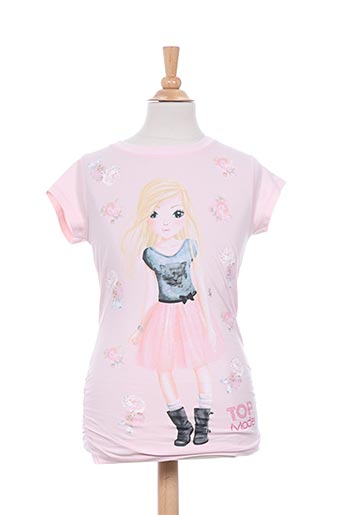 top model t-shirts fille de couleur rose