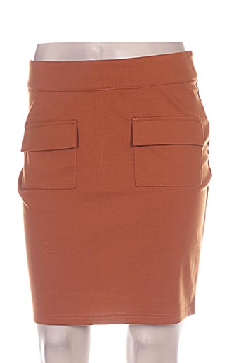 ichi jupes femme de couleur orange