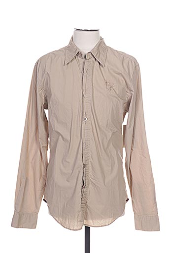 guess chemises homme de couleur beige