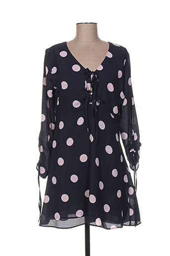 pepe jeans robes femme de couleur bleu