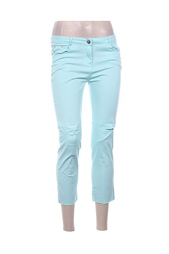 luizacco pantacourts femme de couleur bleu