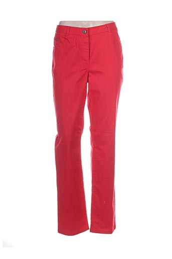 felino pantalons femme de couleur rouge