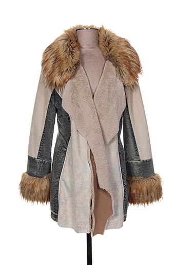 daniela dallavalle manteaux femme de couleur beige
