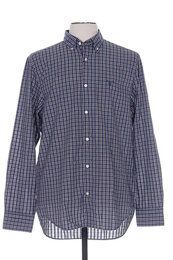 gant chemises homme de couleur bleu