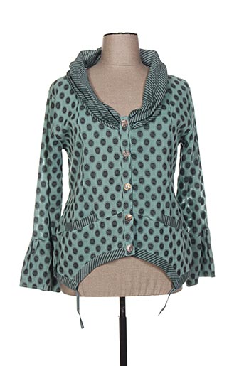 nid d'abeille vestes femme de couleur vert