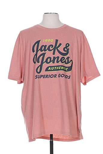 jack & jones t-shirts homme de couleur rose