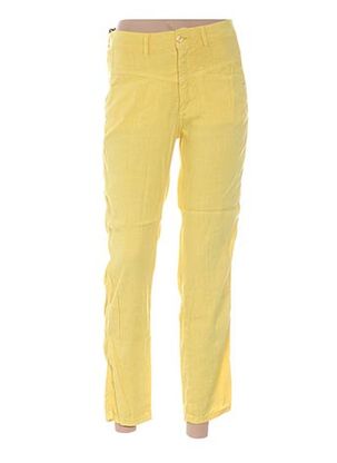 Pantalon 7/8 jaune MENSI COLLEZIONE pour femme
