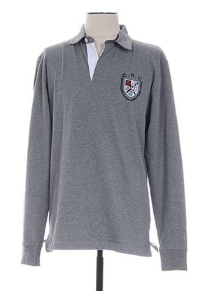 Polo manches longues gris CAMBE pour homme