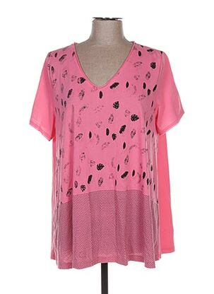 T-shirt manches courtes rose ADIA pour femme