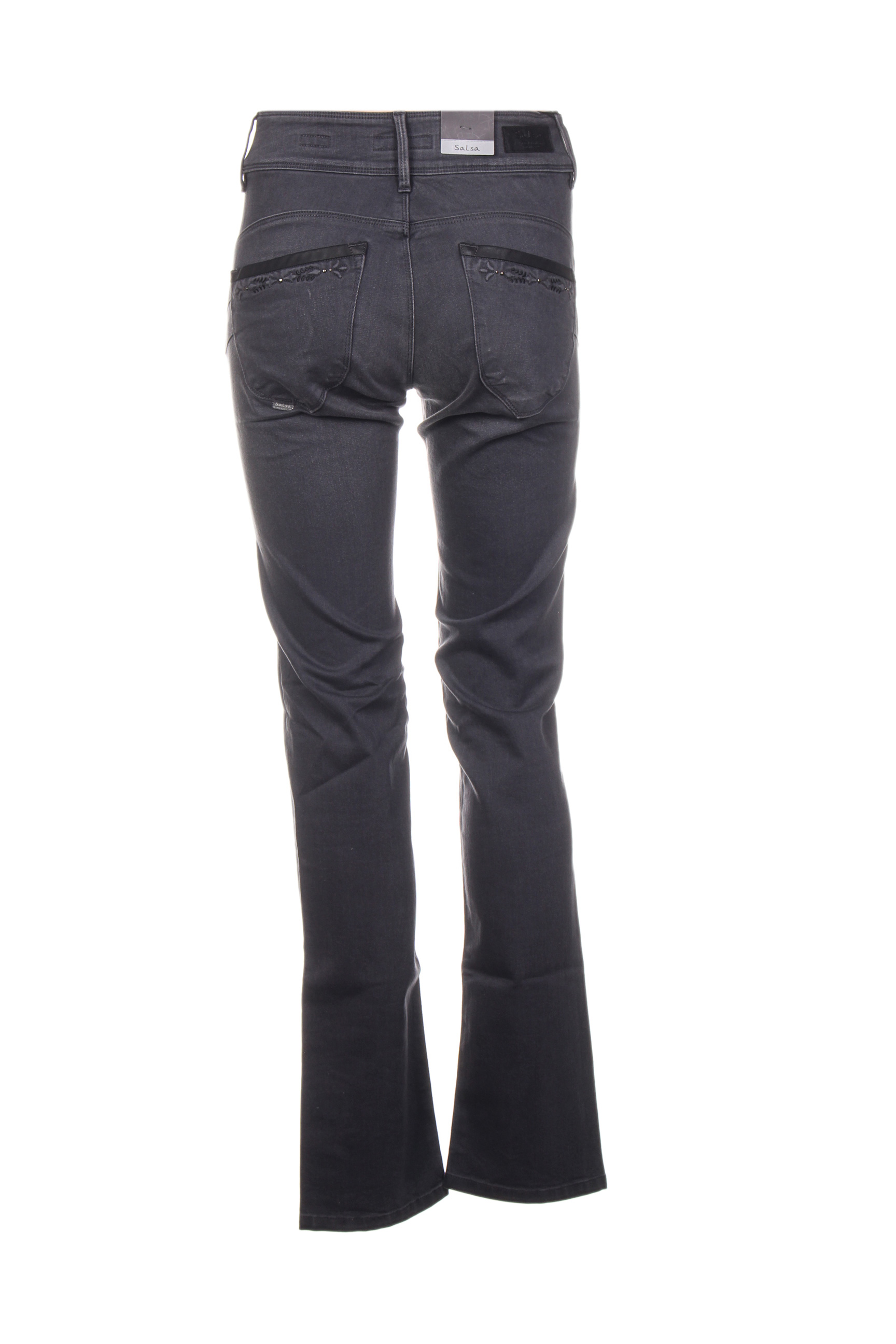 Salsa Jeans Coupe Slim Femme De Couleur Gris En Soldes Pas ...