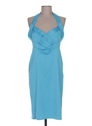 Robe mi-longue bleu BIANCA pour femme