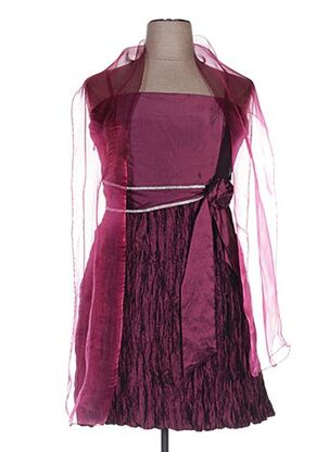 Robe mi-longue rose CC FASHION pour femme
