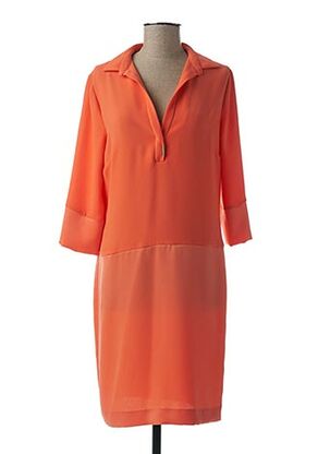 Robe mi-longue orange DEVERNOIS pour femme