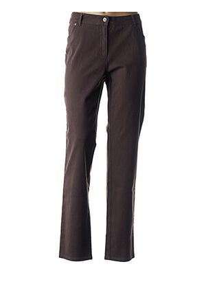 Pantalon casual marron EVER EASY BY JAC JAC pour femme